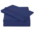 Solid color  4-Pieces very soft brushed microfiber fabric bed sheet sets